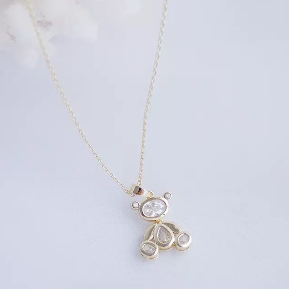 14k Gold Plated Bear Pendant - Picture 5 of 6